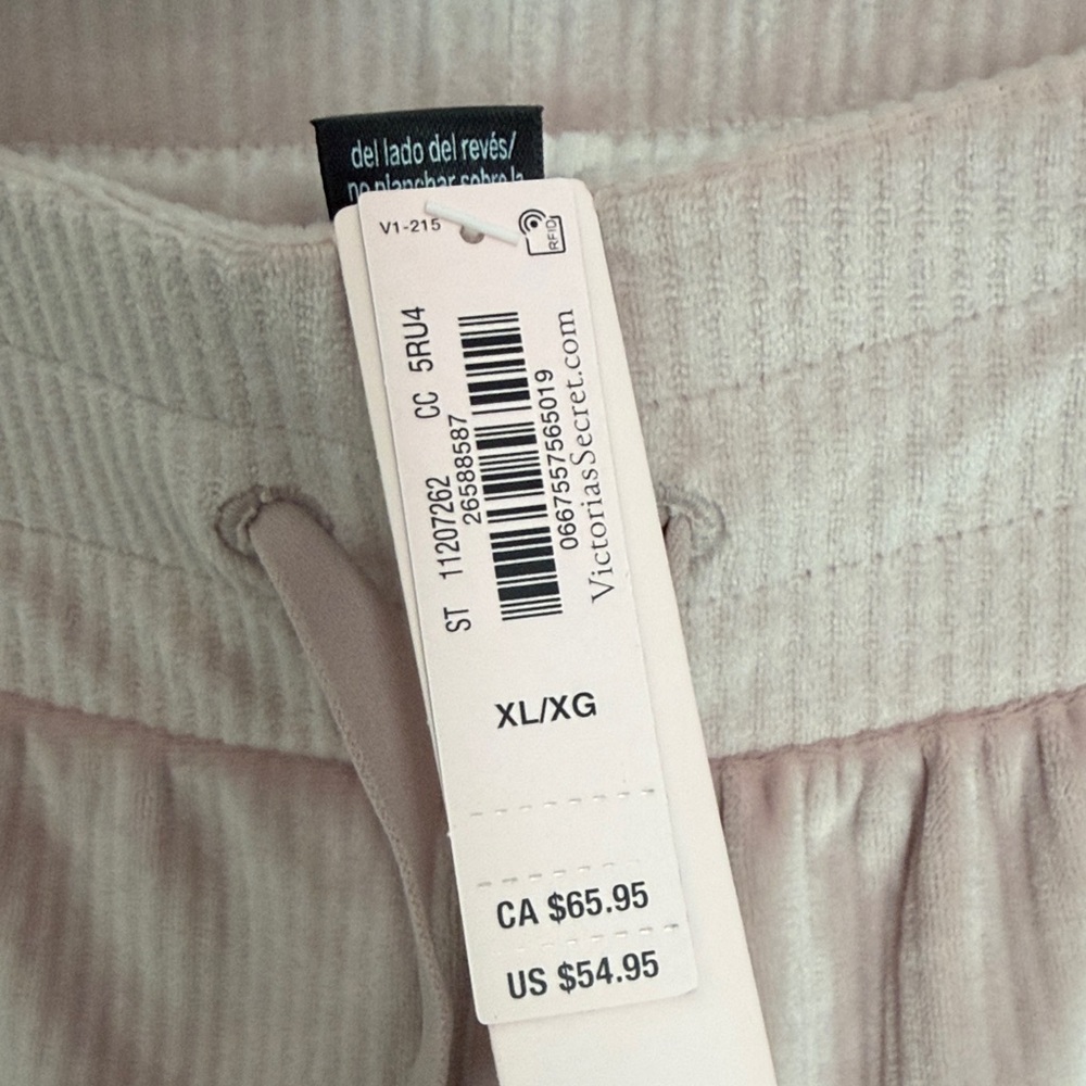 Victoria's Secret Dusty Rose Velour Joggers - Picture 2 of 4